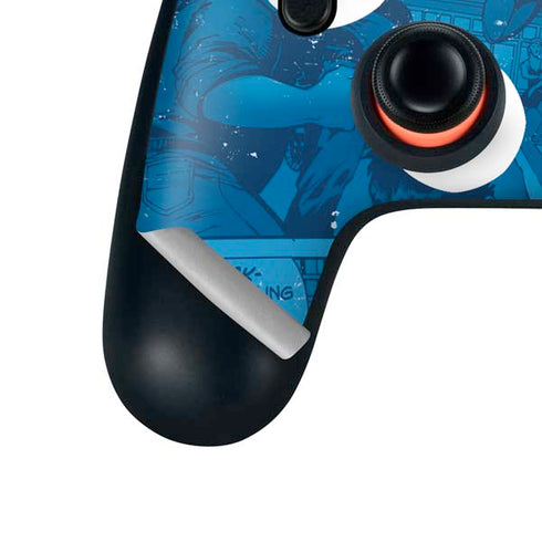 DC Comics Superman Logo Background Pattern Google Stadia Controller Skin